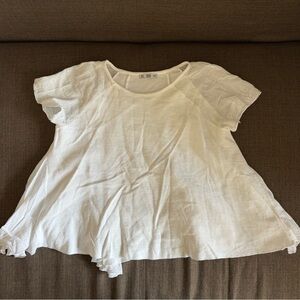 Zara White Textured Knit Top